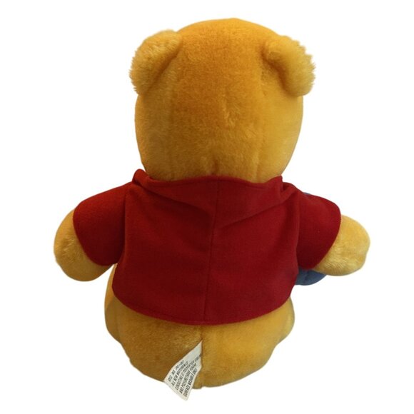 Vintage 1997 Mattel Winnie The Pooh Plush Toy 10" Disney Classic Red Shirt & Hon - Picture 3 of 4
